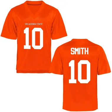 Men's Game Kale Smith Oklahoma State Cowboys Football College Jersey - Orange